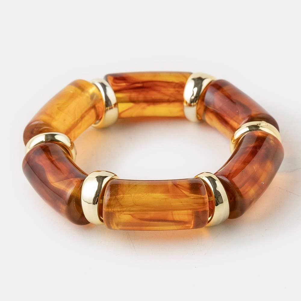 Resin Cylinder Block Bracelets