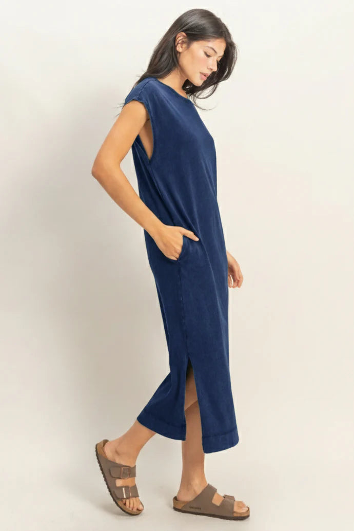 Mineral Washed Midi Dresses
