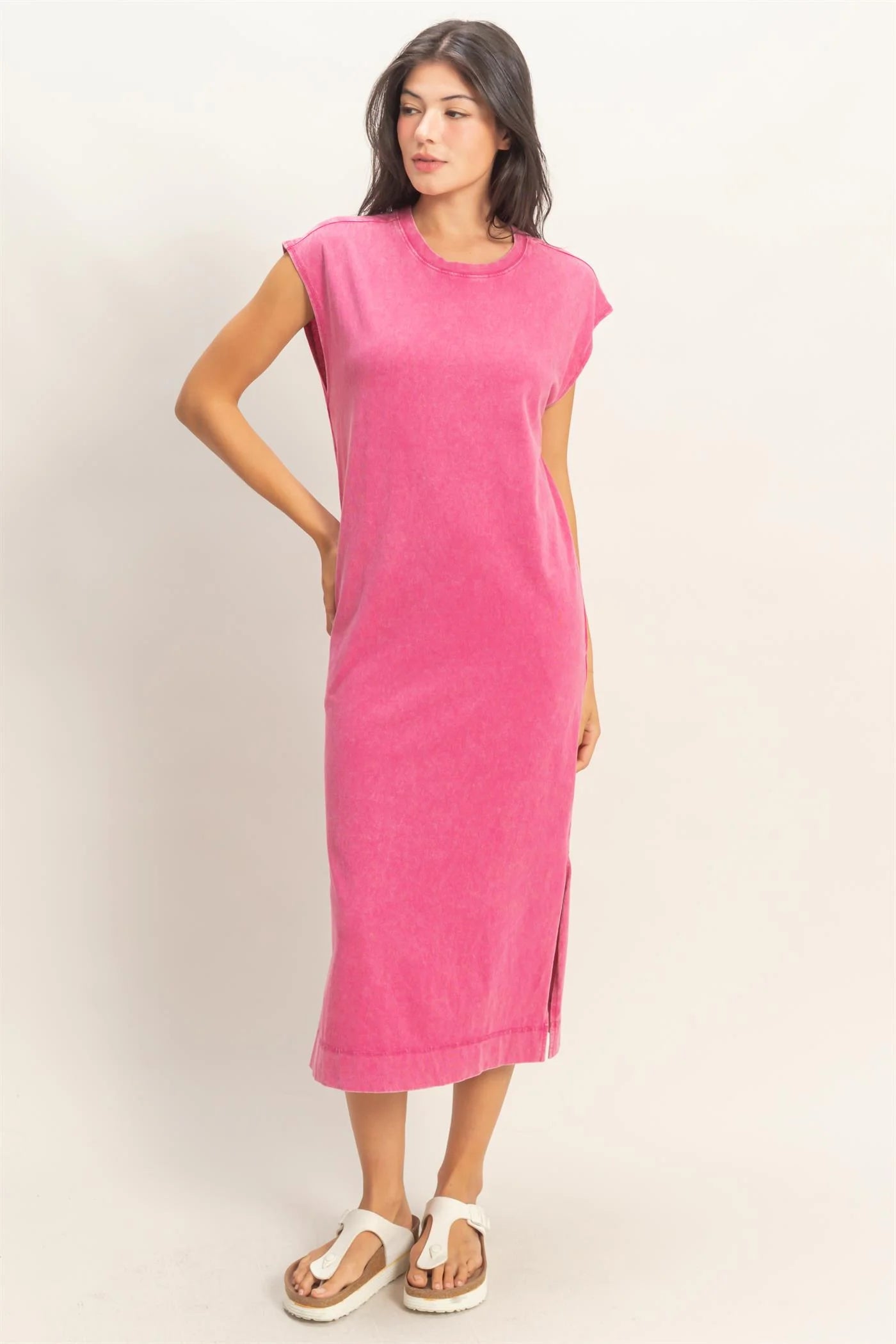 Mineral Washed Midi Dresses